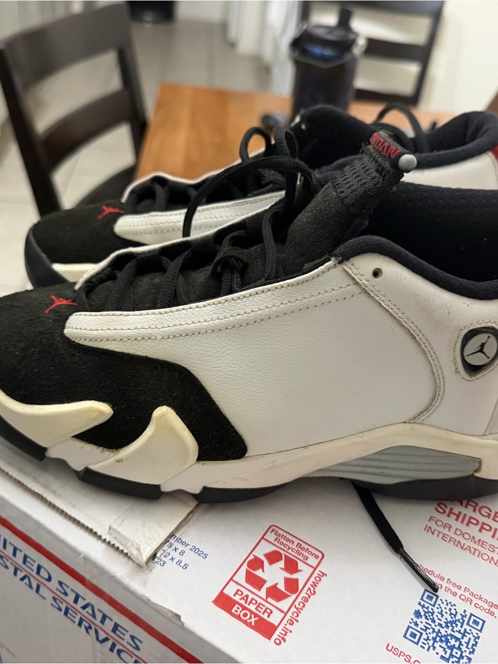 Nike Air Jordan 14 black toe size 6.5y